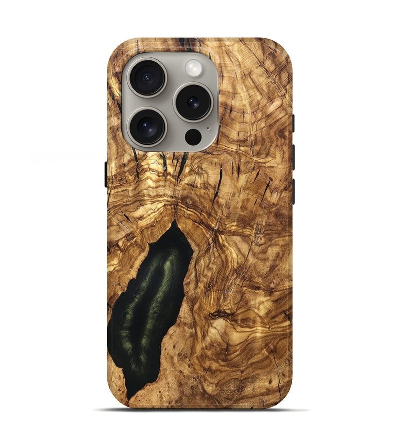 iPhone 16 Pro Wood Live Edge Phone Case - Tiera (Solid Wood, 824732)
