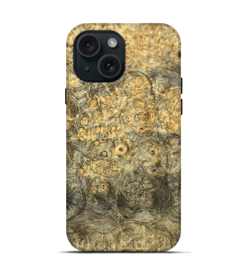 iPhone 15 Wood Live Edge Phone Case - Ethyl (Solid Wood, 824736)