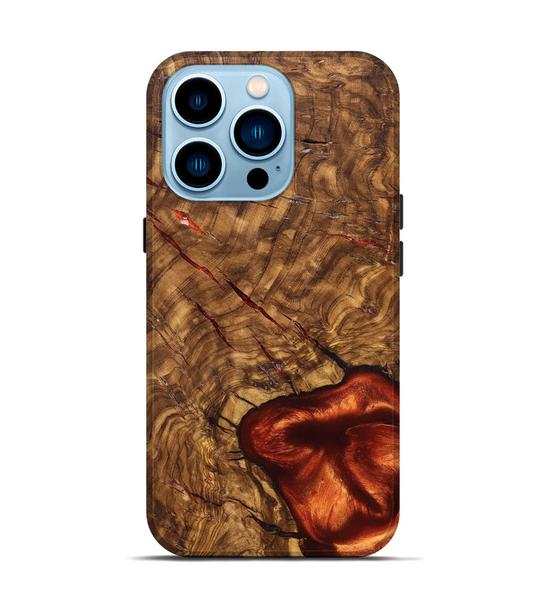 iPhone 14 Pro Wood Live Edge Phone Case - Kaleigh (Solid Wood, 824738)