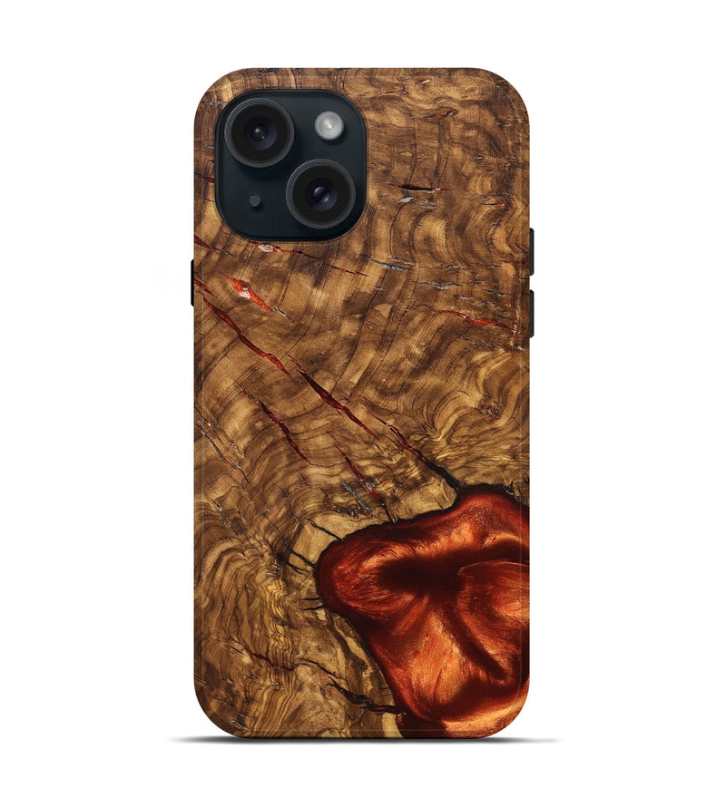 iPhone 15 Wood Live Edge Phone Case - Kaleigh (Solid Wood, 824738)