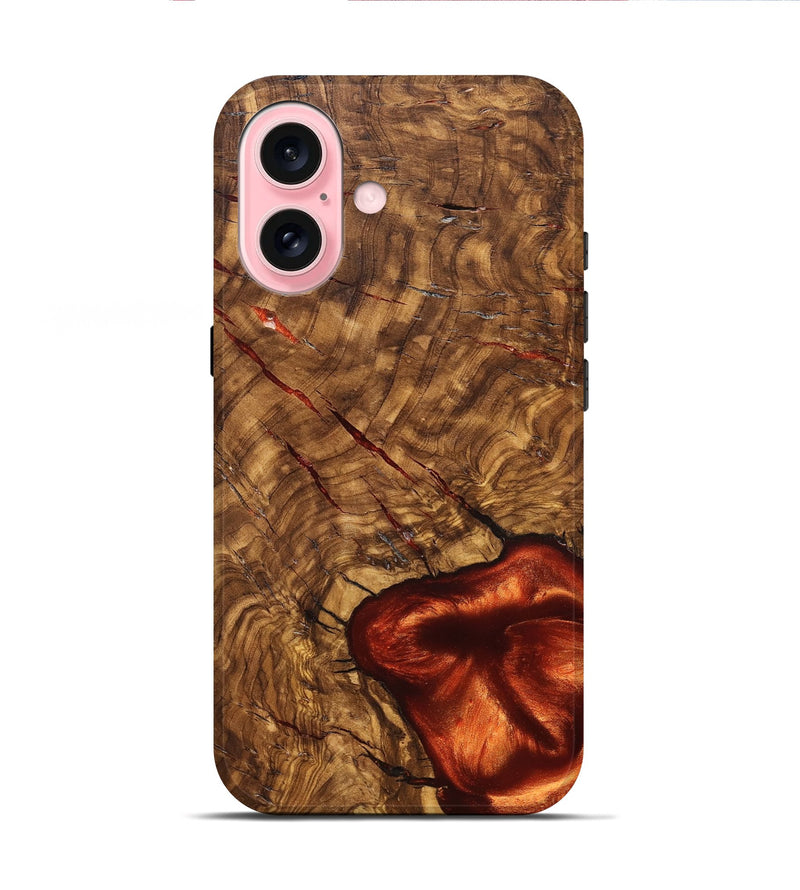 iPhone 16 Wood Live Edge Phone Case - Kaleigh (Solid Wood, 824738)