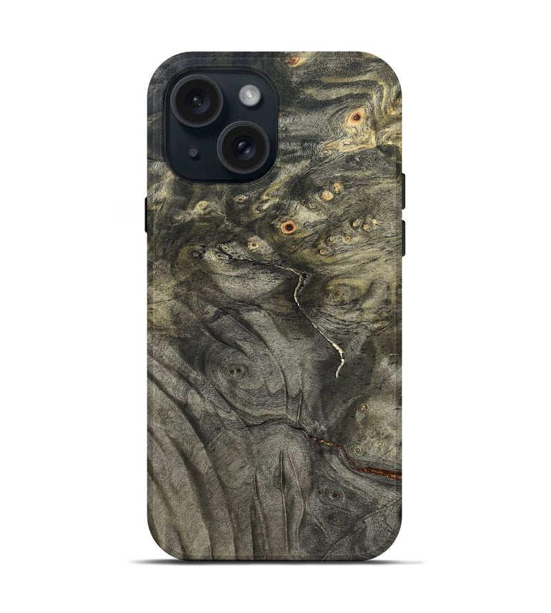 iPhone 15 Wood Live Edge Phone Case - Chaim (Solid Wood, 824739)