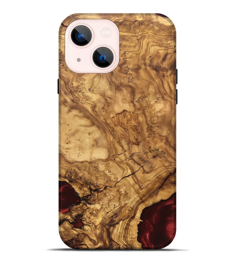 iPhone 14 Plus Wood Live Edge Phone Case - Brandie (Solid Wood, 824741)