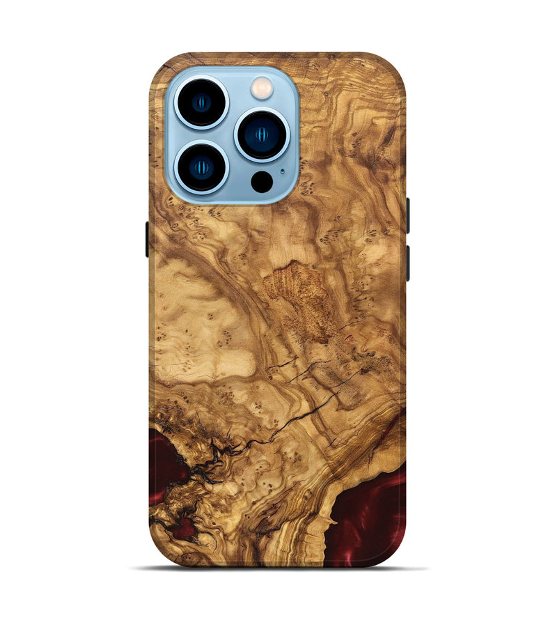 iPhone 14 Pro Wood Live Edge Phone Case - Brandie (Solid Wood, 824741)