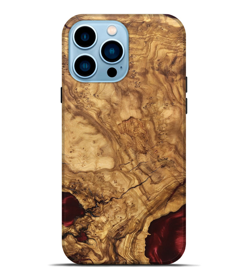 iPhone 14 Pro Max Wood Live Edge Phone Case - Brandie (Solid Wood, 824741)