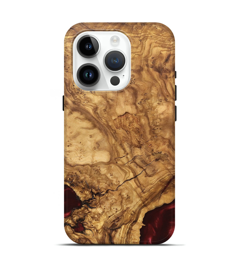 iPhone 15 Pro Wood Live Edge Phone Case - Brandie (Solid Wood, 824741)