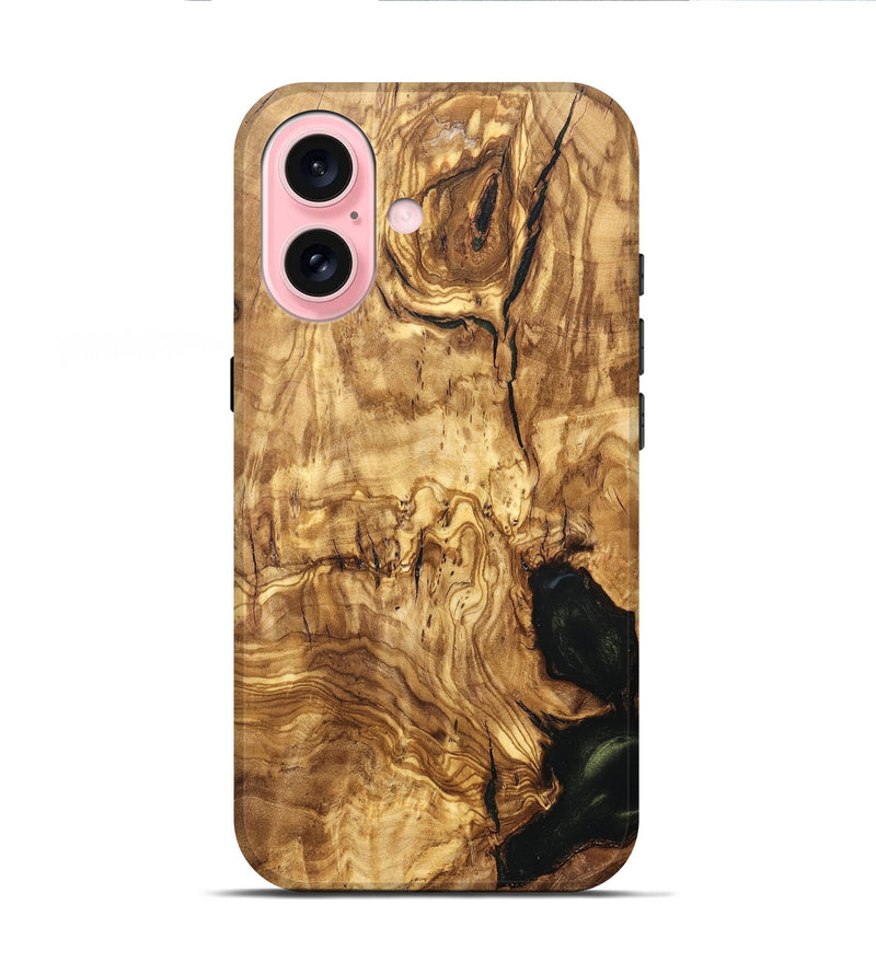 iPhone 16 Wood Live Edge Phone Case - Jay (Solid Wood, 824743)