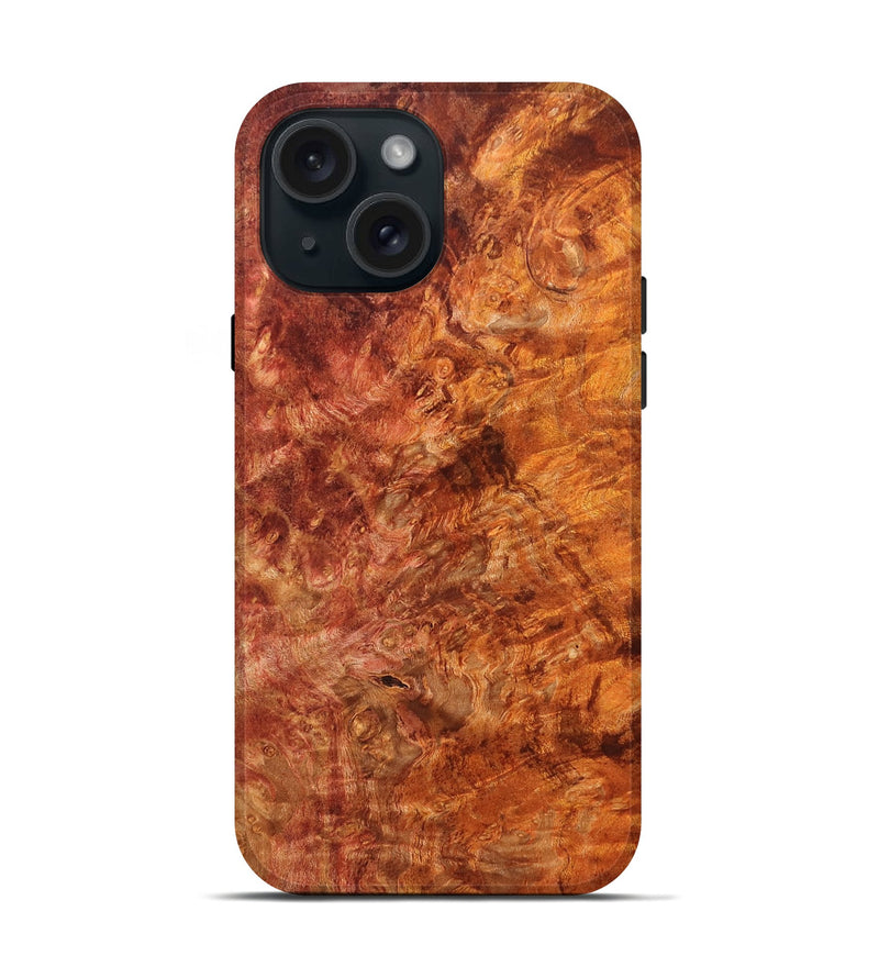 iPhone 15 Wood Live Edge Phone Case - Martika (Solid Wood, 824744)