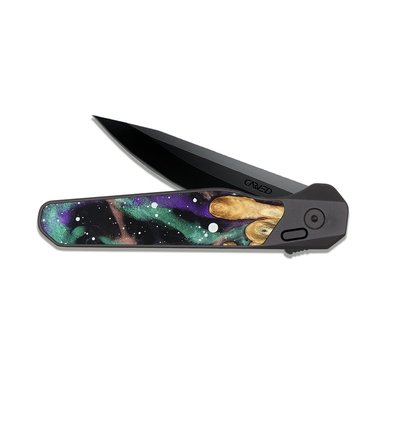 EDC Dark Slate Wood Pocket Knife - Katrina (Cosmos, 824772)