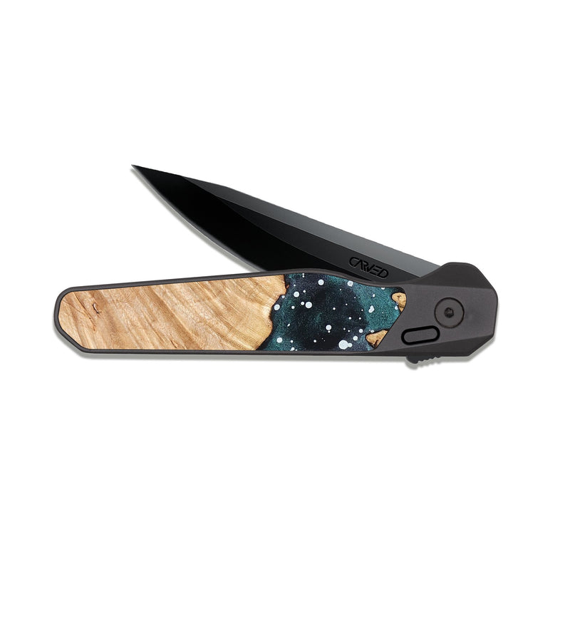EDC Dark Slate Wood Pocket Knife - Enos (Cosmos, 824773)