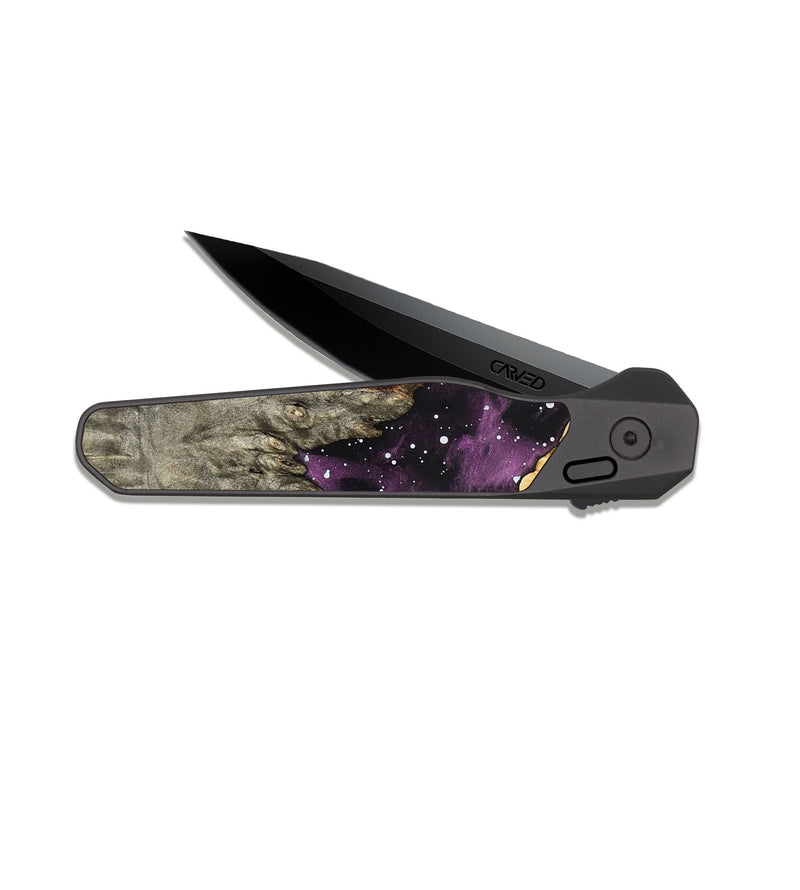 EDC Dark Slate Wood Pocket Knife - Rivka (Cosmos, 824781)