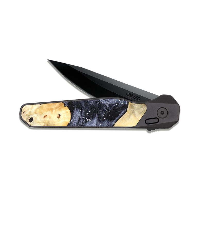 EDC Dark Slate Wood Pocket Knife - Zella (Cosmos, 824782)