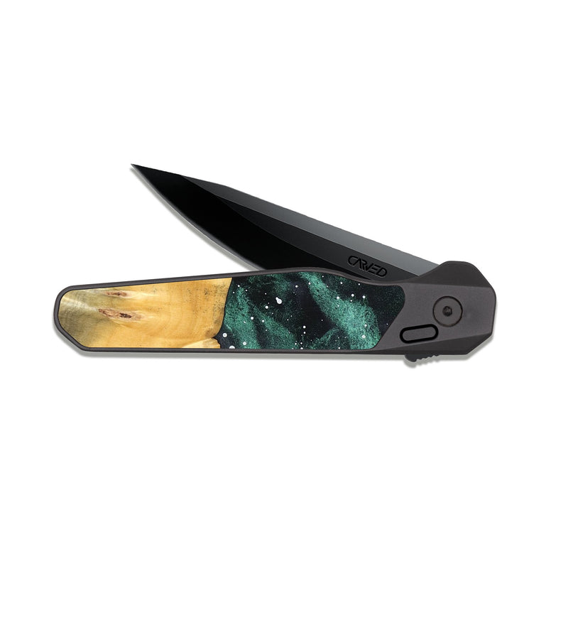 EDC Dark Slate Wood Pocket Knife - Iola (Cosmos, 824786)