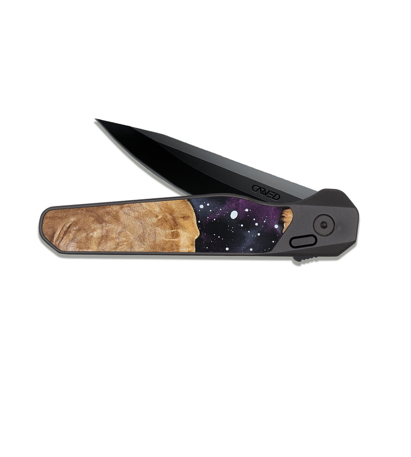 EDC Dark Slate Wood Pocket Knife - Rowland (Cosmos, 824793)