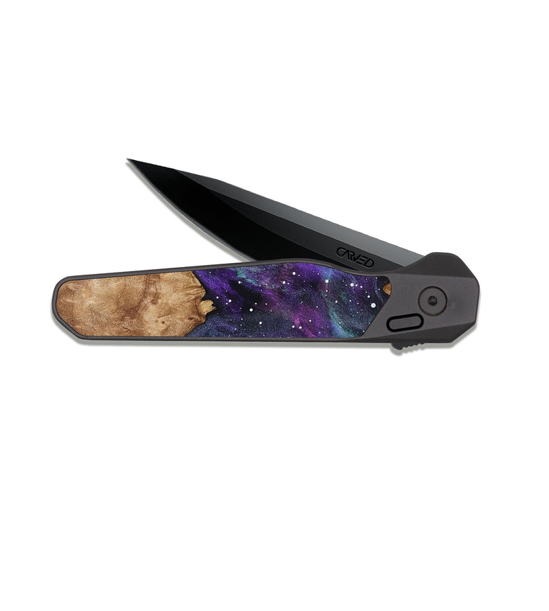 EDC Dark Slate Wood Pocket Knife - Jaleesa (Cosmos, 824795)