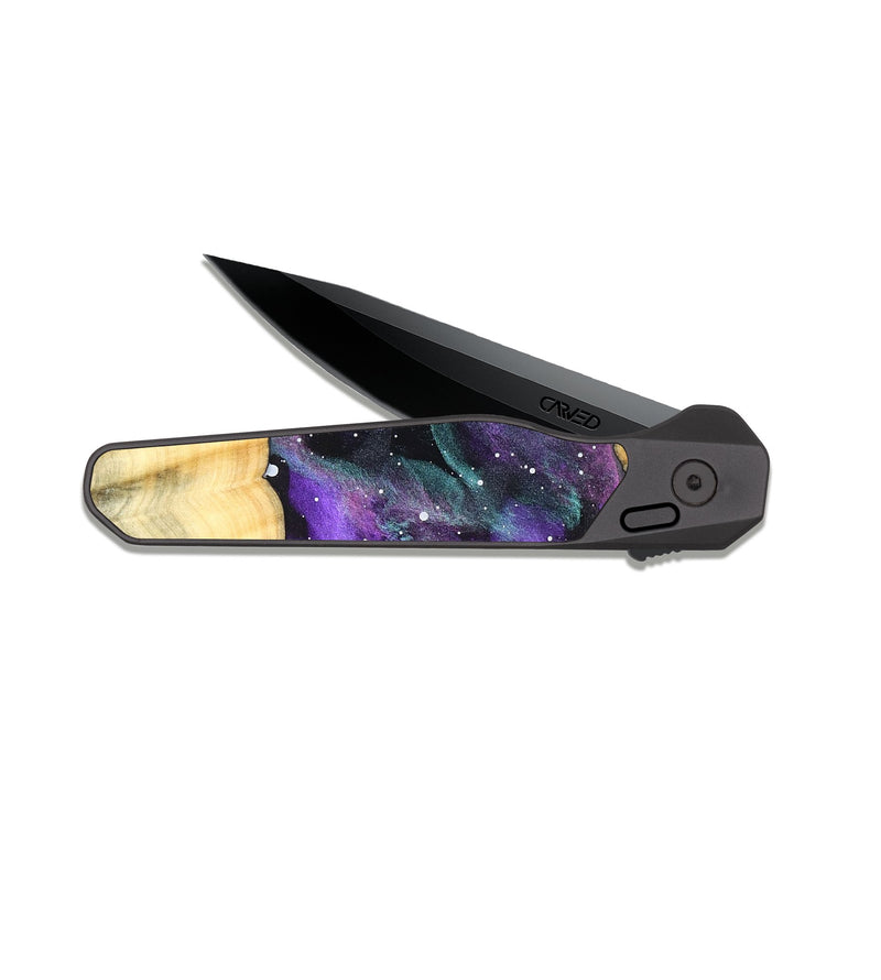 EDC Dark Slate Wood Pocket Knife - Corene (Cosmos, 824797)