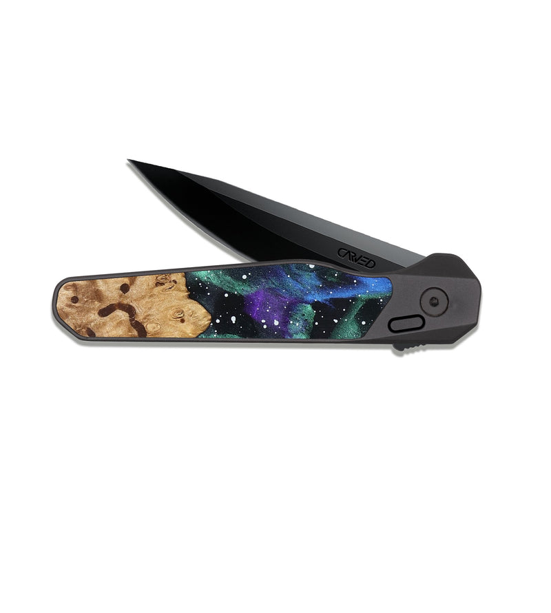 EDC Dark Slate Wood Pocket Knife - Dock (Cosmos, 824805)