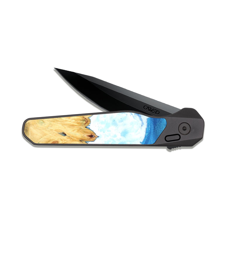 EDC Dark Slate Wood Pocket Knife - Curley (Coastal, 824808)