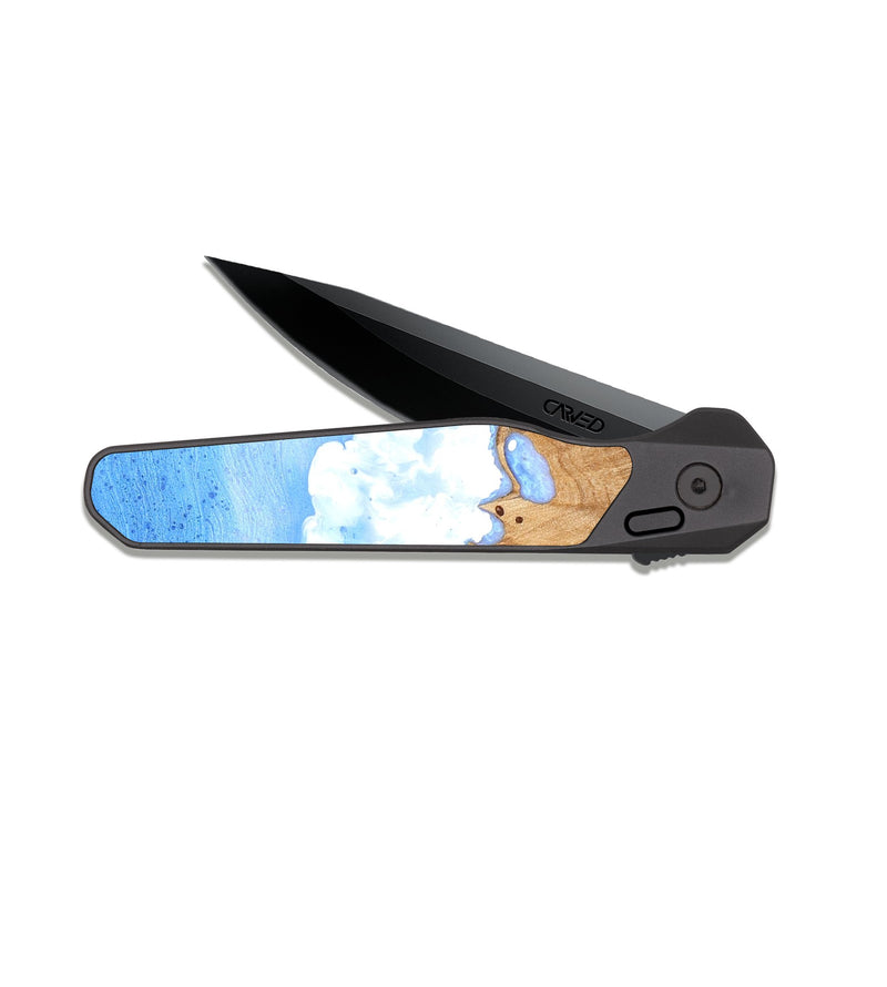 EDC Dark Slate Wood Pocket Knife - Adela (Coastal, 824814)