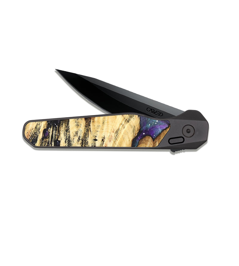 EDC Dark Slate Wood Pocket Knife - Larry (Cosmos, 824822)