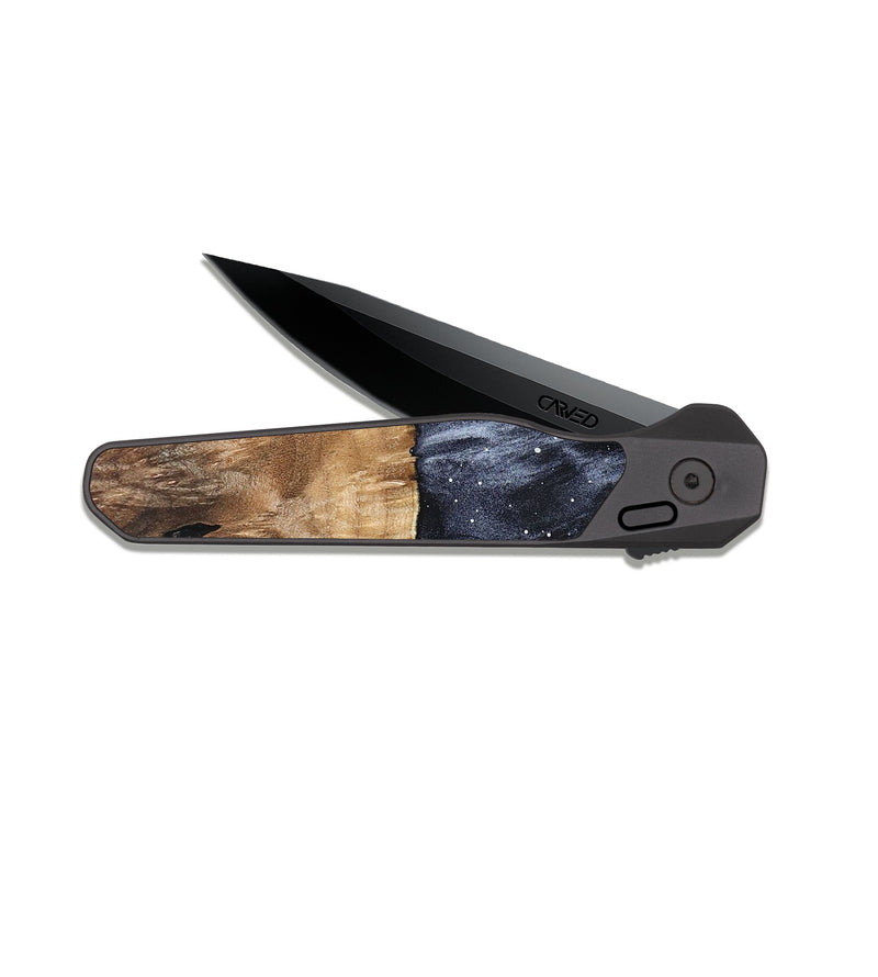 EDC Dark Slate Wood Pocket Knife - Tasia (Cosmos, 824825)
