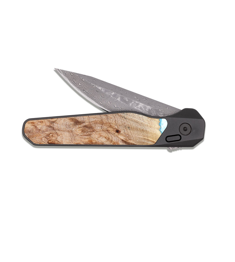 EDC Dark Damascus Wood Pocket Knife - Georgia (Coastal, 824826)