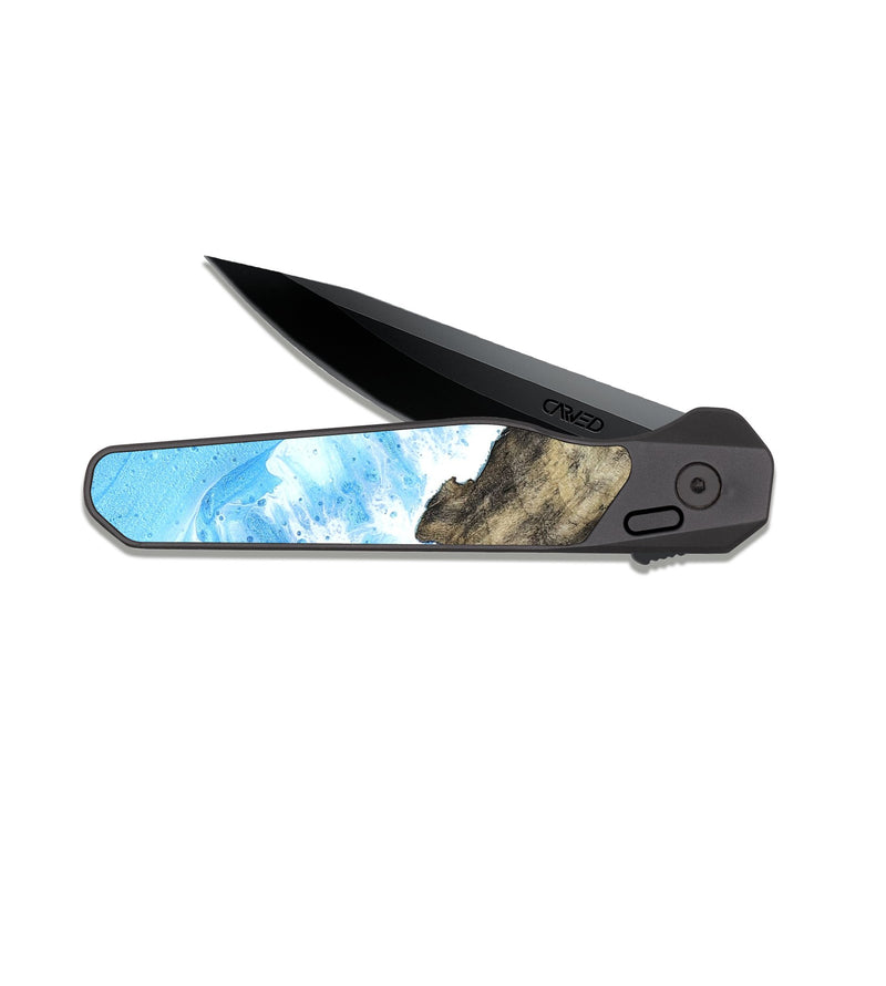 EDC Dark Slate Wood Pocket Knife - Alyvia (Coastal, 824833)
