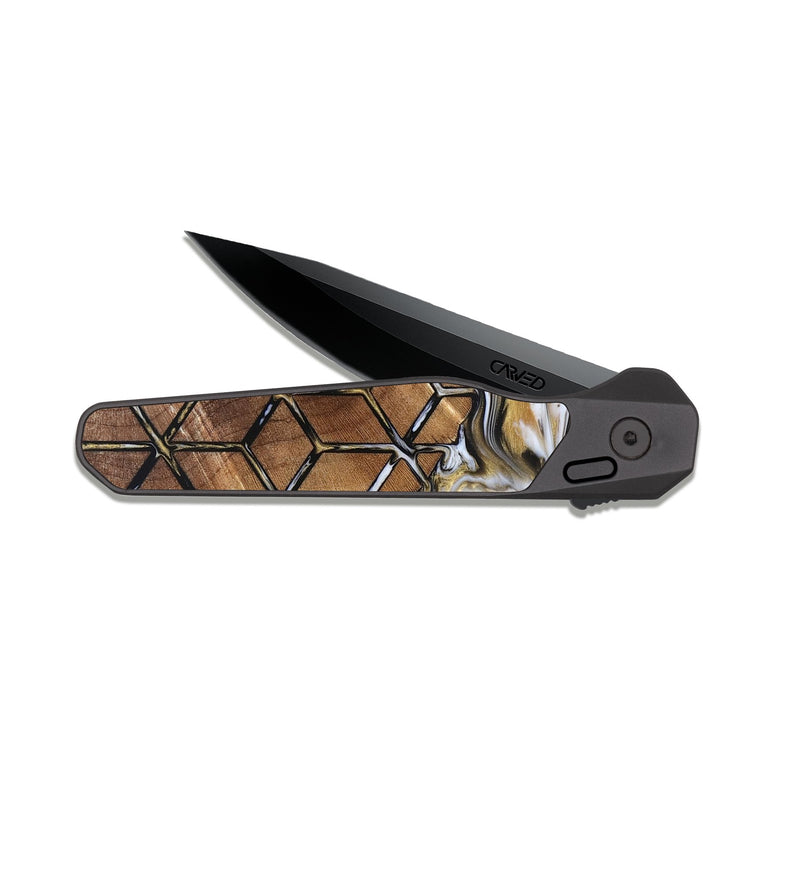 EDC Dark Slate Wood Pocket Knife - Valerie (Pattern, 824837)