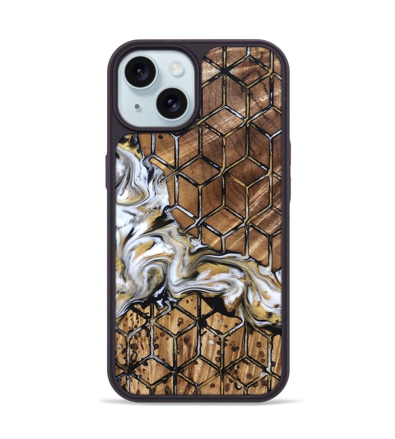 iPhone 15 Wood Phone Case - Valerie (Pattern, 824837)