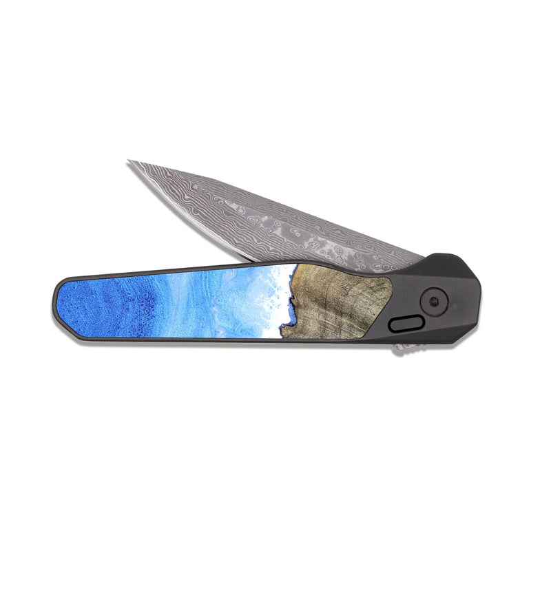 EDC Dark Damascus Wood Pocket Knife - Rudolph (Coastal, 824851)