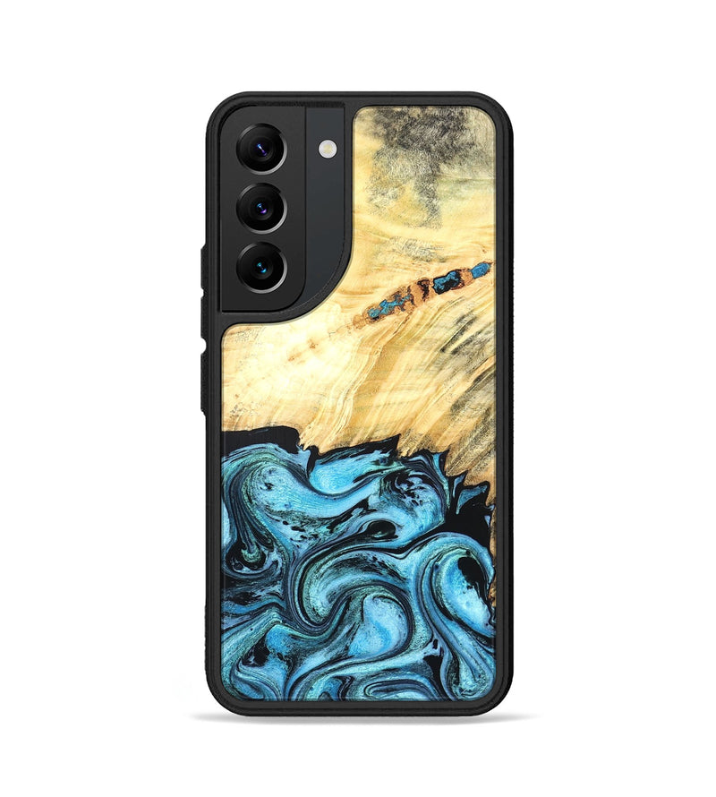 Galaxy S22 Wood Phone Case - Anakin (Blue, 824857)