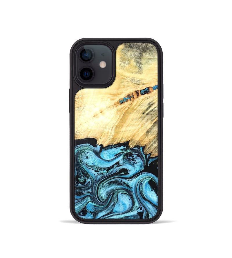 iPhone 12 mini Wood Phone Case - Anakin (Blue, 824857)
