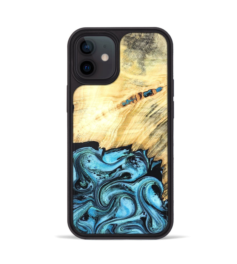 iPhone 12 Wood Phone Case - Anakin (Blue, 824857)