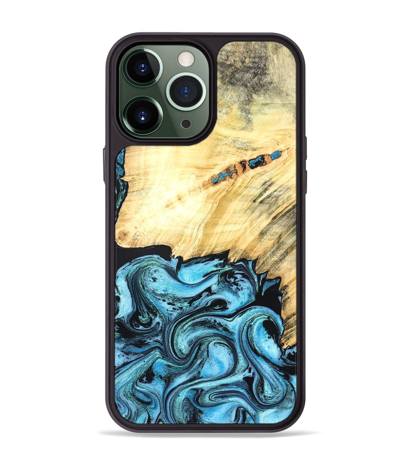 iPhone 13 Pro Max Wood Phone Case - Anakin (Blue, 824857)