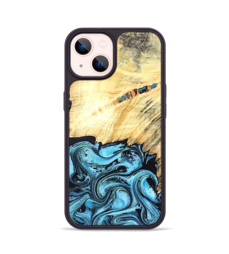iPhone 14 Wood Phone Case - Anakin (Blue, 824857)