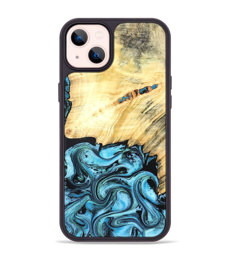 iPhone 14 Plus Wood Phone Case - Anakin (Blue, 824857)
