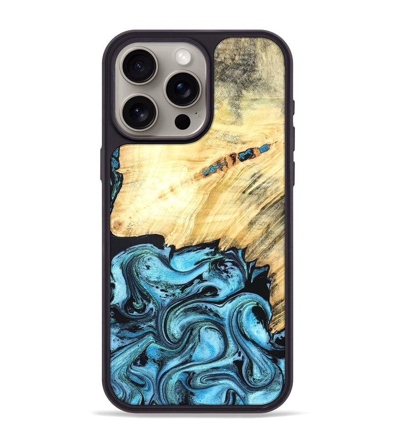 iPhone 15 Pro Max Wood Phone Case - Anakin (Blue, 824857)