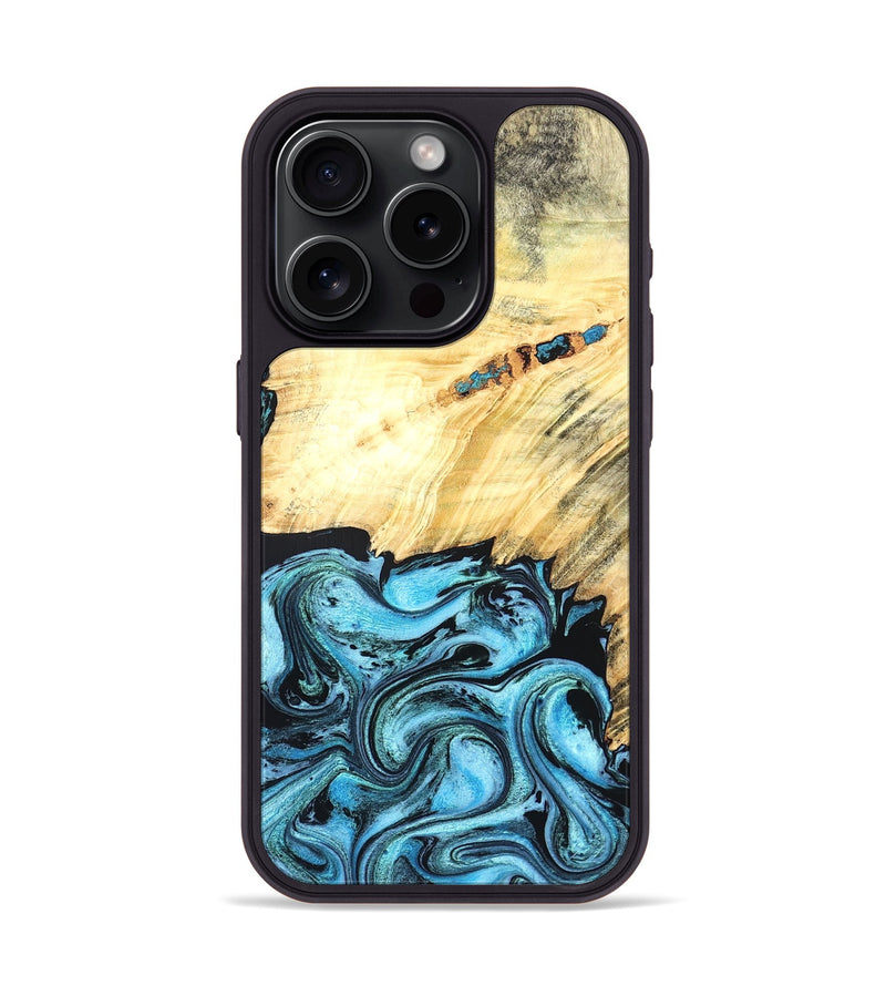 iPhone 15 Pro Wood Phone Case - Anakin (Blue, 824857)