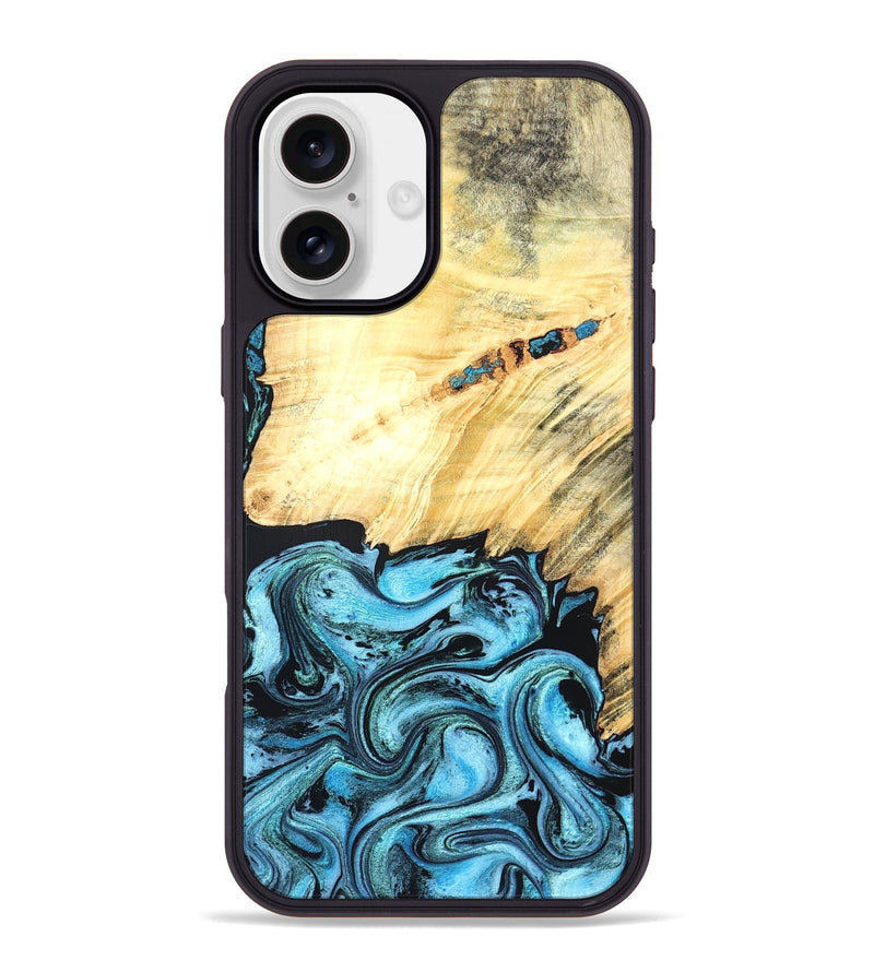 iPhone 16 Plus Wood Phone Case - Anakin (Blue, 824857)
