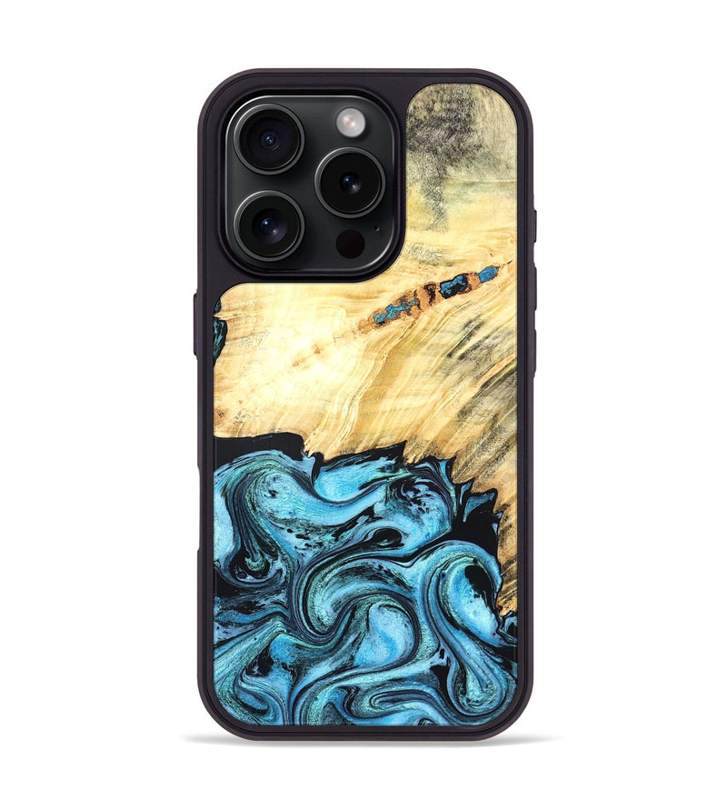 iPhone 16 Pro Wood Phone Case - Anakin (Blue, 824857)