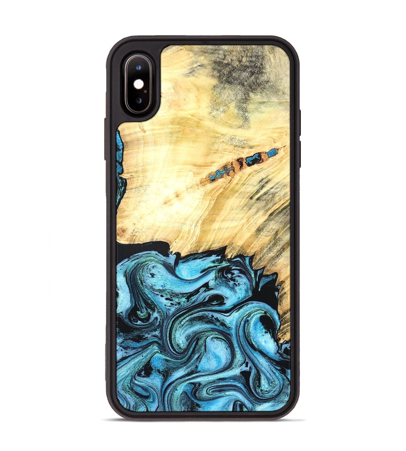 iPhone Xs Max Wood Phone Case - Anakin (Blue, 824857)