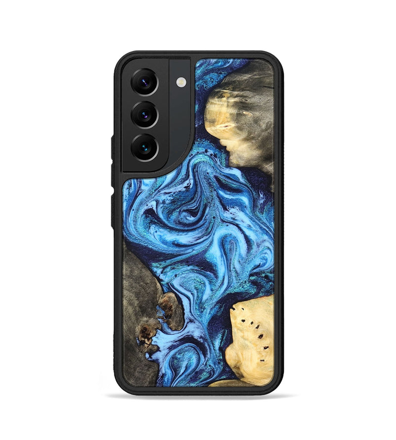 Galaxy S22 Wood Phone Case - Brandi (Blue, 824858)