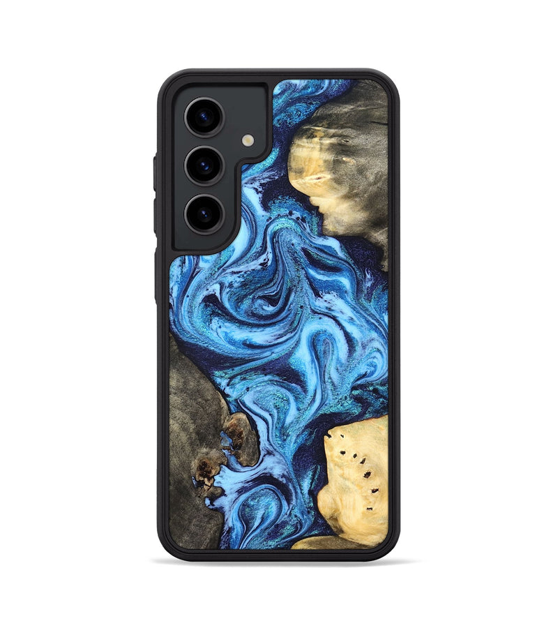 Galaxy S24 Wood Phone Case - Brandi (Blue, 824858)