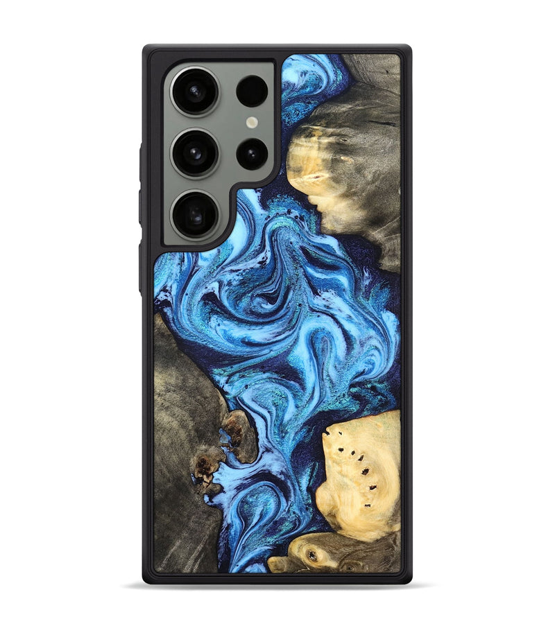 Galaxy S24 Ultra Wood Phone Case - Brandi (Blue, 824858)