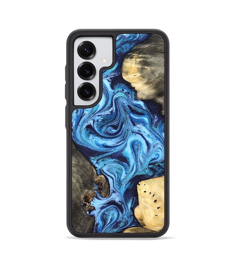Galaxy S25 Wood Phone Case - Brandi (Blue, 824858)
