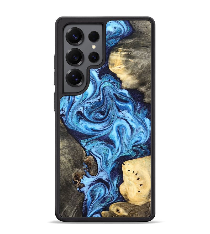 Galaxy S25 Ultra Wood Phone Case - Brandi (Blue, 824858)