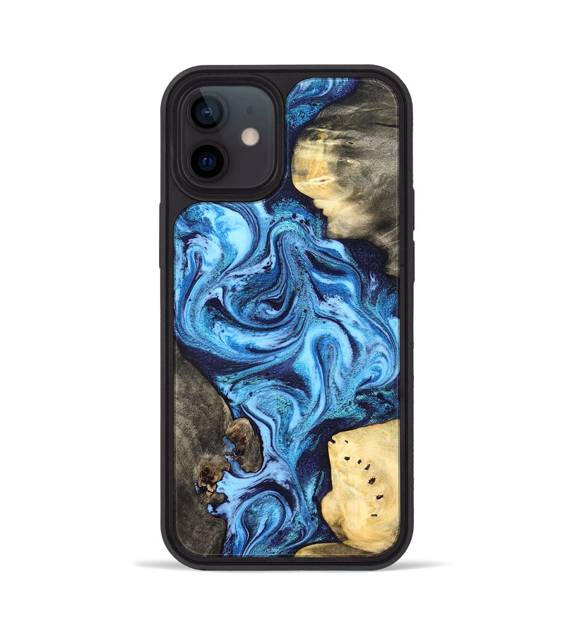 iPhone 12 Wood Phone Case - Brandi (Blue, 824858)
