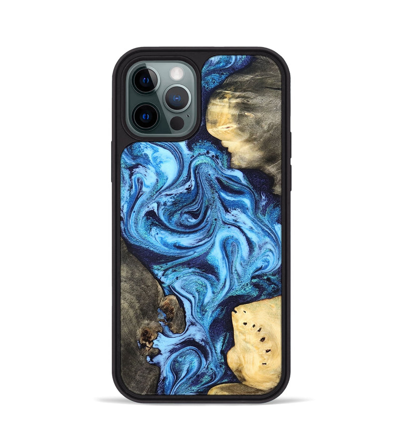 iPhone 12 Pro Wood Phone Case - Brandi (Blue, 824858)