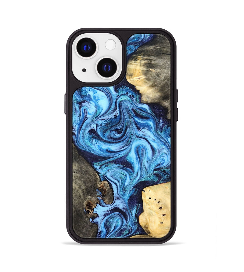 iPhone 13 Wood Phone Case - Brandi (Blue, 824858)