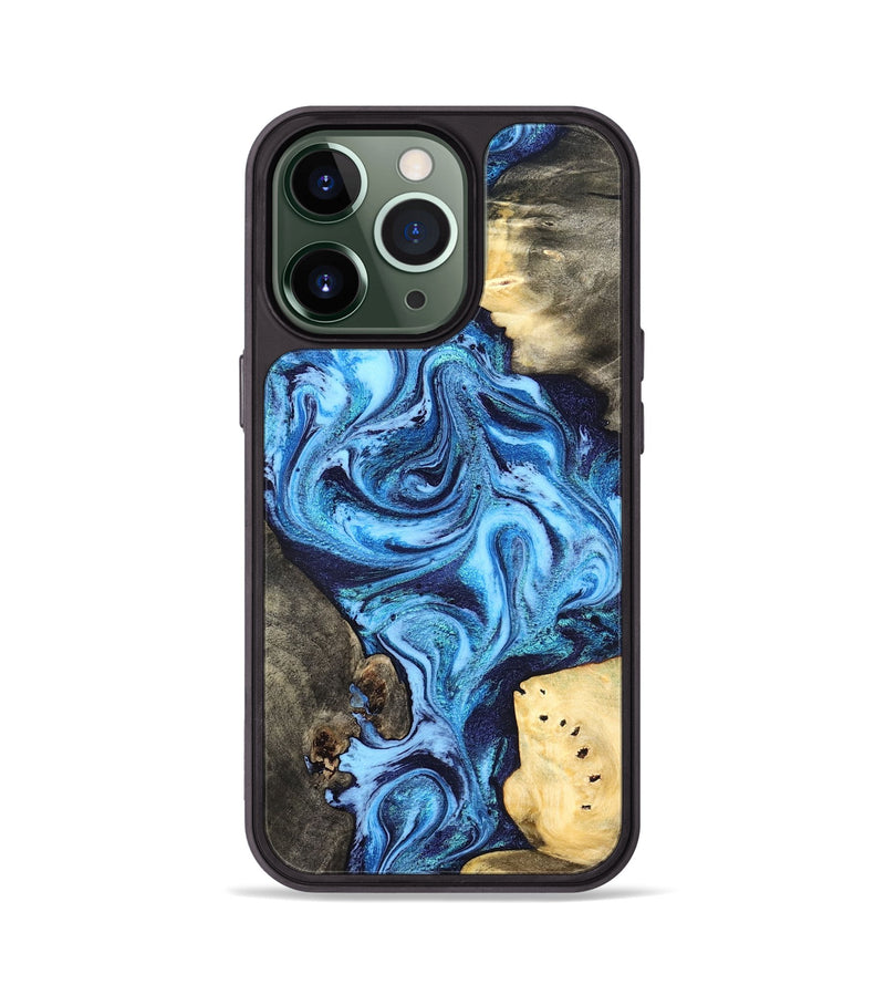 iPhone 13 Pro Wood Phone Case - Brandi (Blue, 824858)